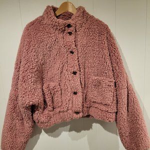 Tularosa Pink Teddy Bear Jacket, Size L